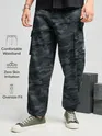 Dark Grey Camo Cargo Pants for Men